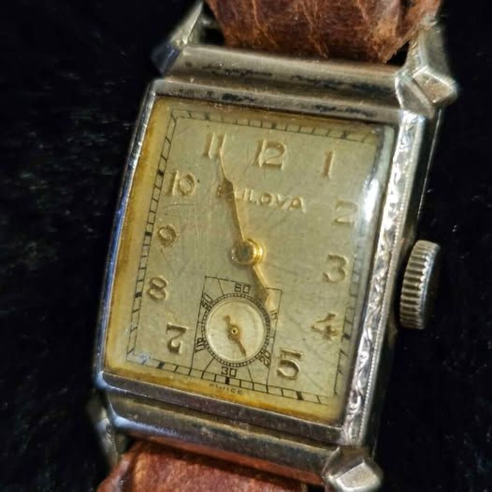Vintage Bulova Men's mechanical tank watch